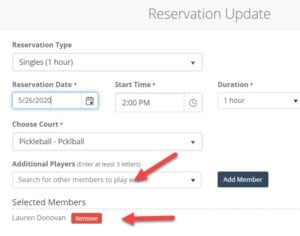 UPdateReservation UPdateReservation