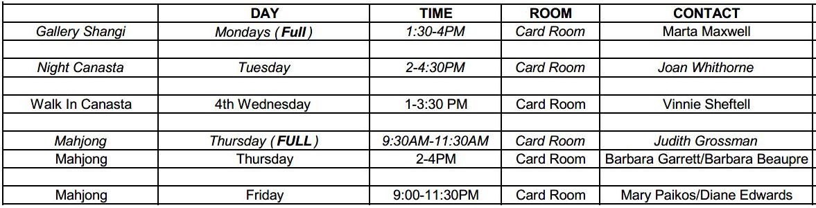 Orange Schedule Orange Schedule