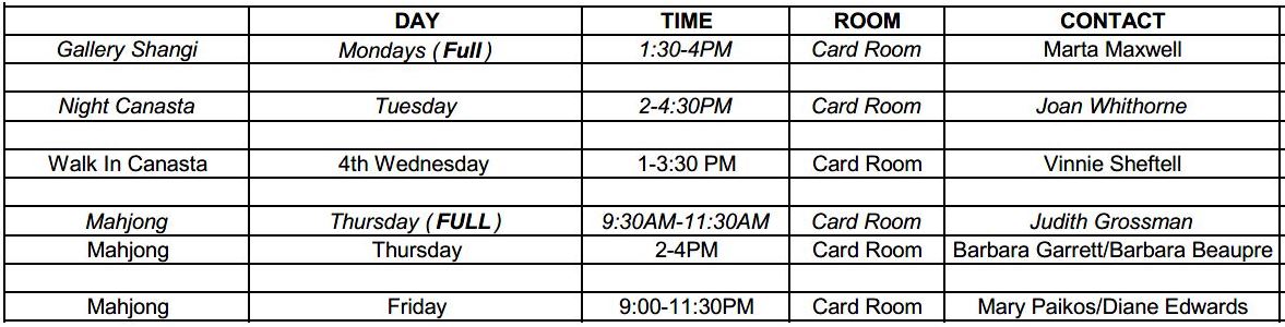 Orange Schedule