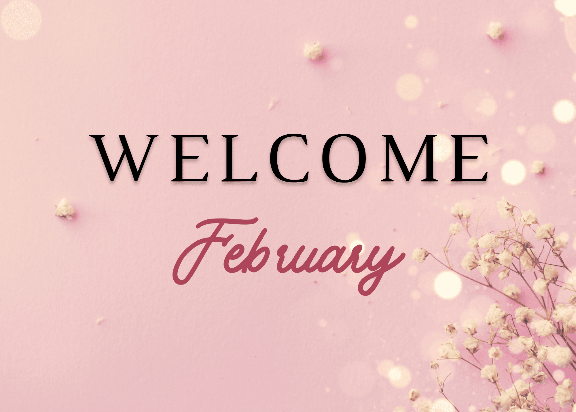 Pink and Simple February Greeting Card Pink and Simple February Greeting Card