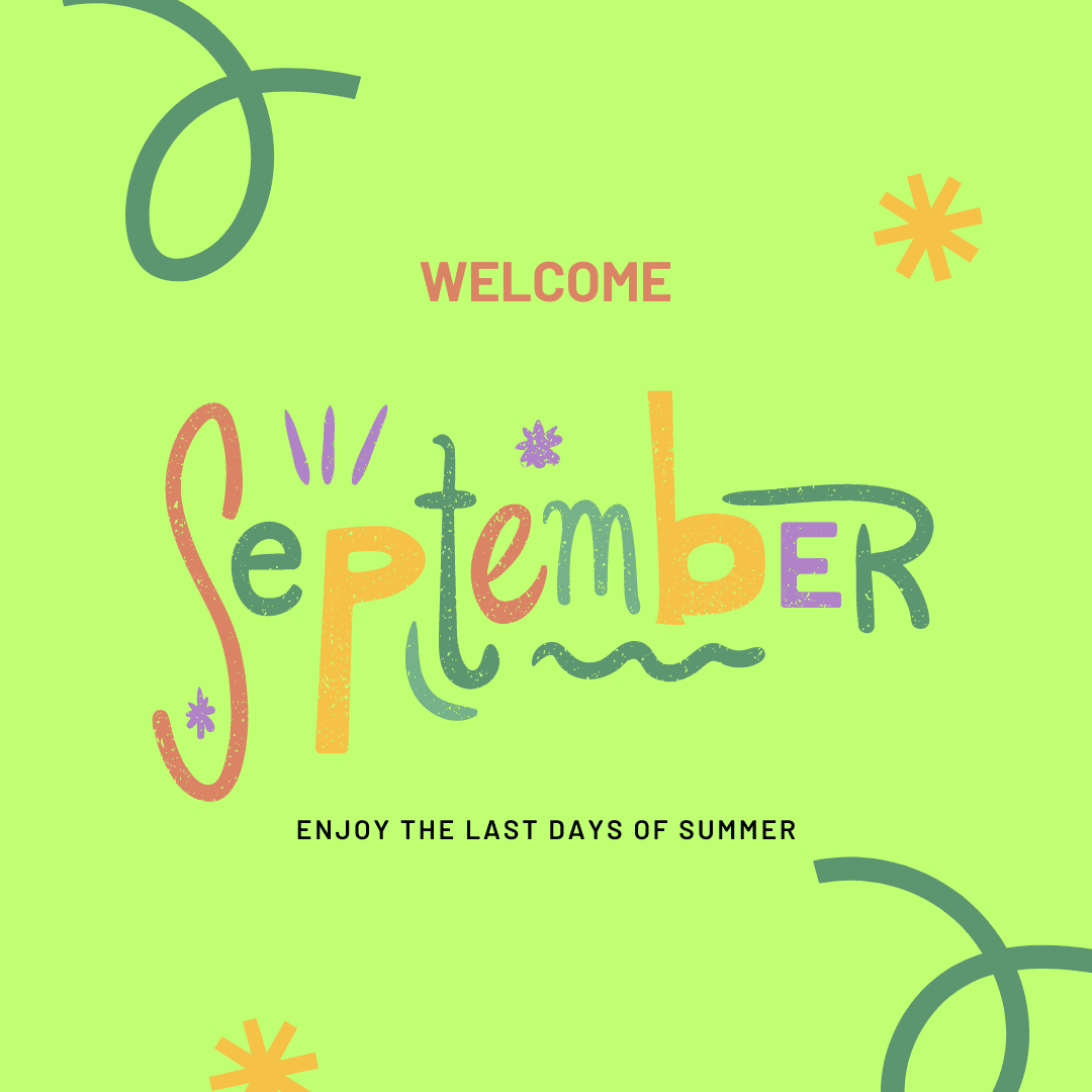 Colorful Playful Welcoming Month September Instagram post Colorful Playful Welcoming Month September Instagram post