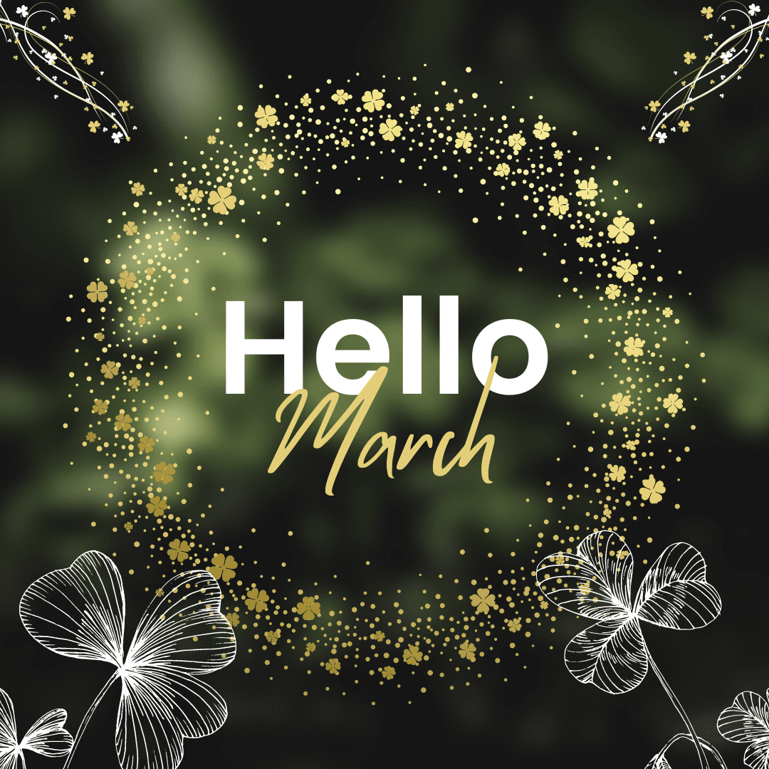 Green White Modern Bold Vector Hello March Instagram Post Green White Modern Bold Vector Hello March Instagram Post